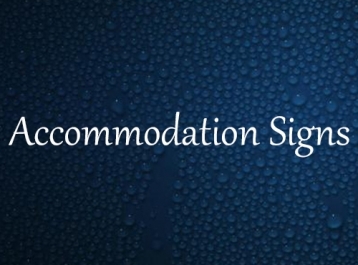 Accommodation Signs